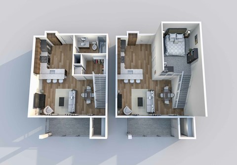 Floor plan for 1 bed, 1 bath, 656 sqft