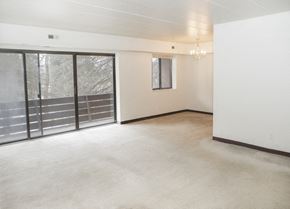 North Versailles apartment for rent - an empty living room with sliding glass doors to a patio