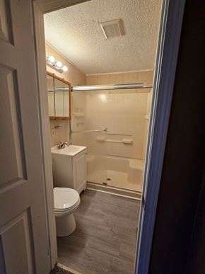 Berkeley house for rent - a bathroom with a toilet and a shower
