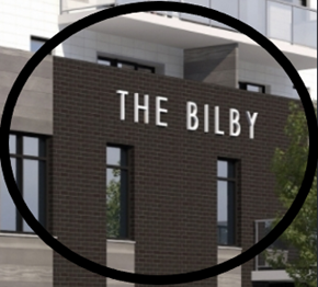 Halifax apartment for rent - A brick building with a sign that says "The Bilby".