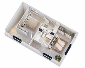 Philadelphia apartment for rent - a floor plan of a small apartment with a bedroom and a living room