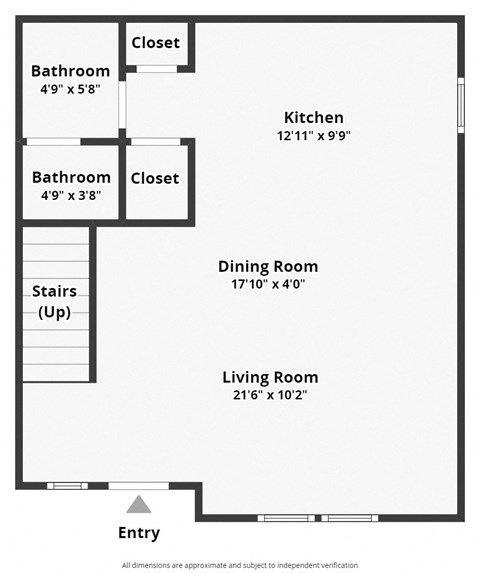 Floor plan for 2 beds, 2.5 baths, 1084 sqft