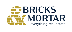 Calgary apartment for rent - The image is a logo for Bricks & Mortar, a real estate company.
