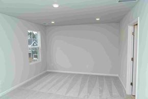 Apex house for rent - A room with a window and a door is shown.