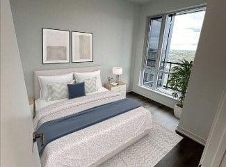 Floor plan for 1 bed, 1 bath