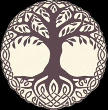 Atlantic Highlands apartment for rent - A circular design with a tree pattern in the center.