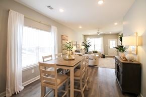 Little Rock house for rent - A dining room with a table and chairs.