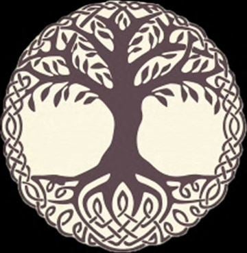 Atlantic Highlands apartment for rent - A circular design with a tree pattern in the center.