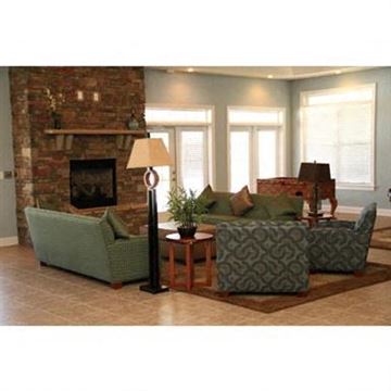 Midway Park apartment for rent - a living room with a couch and a fireplace