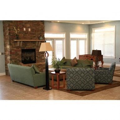 Midway Park apartment for rent - a living room with a couch and a fireplace