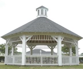 Greenville apartment for rent - a white gazebo with a roof and a white fence
