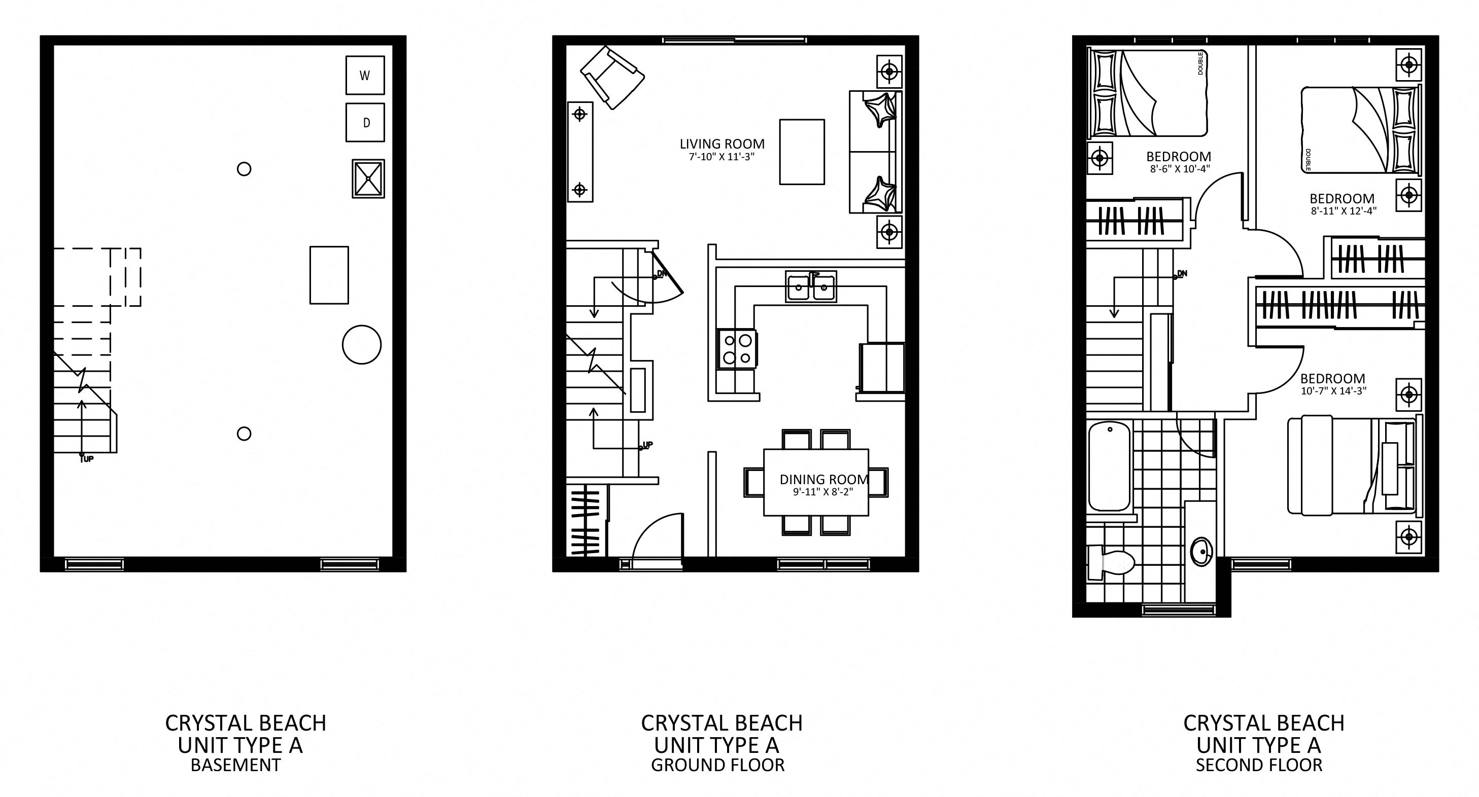 Floor plan for 3 beds, 1 bath, 1082 sqft