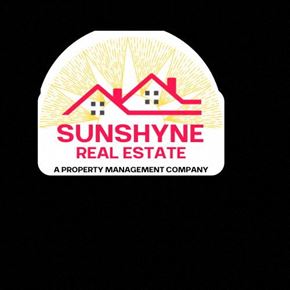 Baltimore apartment for rent - A logo for Sunshyne Real Estate, a property management company, features a stylized house with a sunburst background.