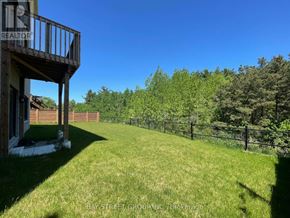 Aurora (Aurora Estates) house for rent - A sunny day at Bay Street Group Realty with a well-kept lawn and a wooden deck.