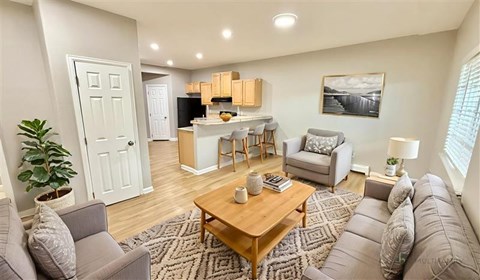 Floor plan for 3 beds, 2 baths, 1215 sqft
