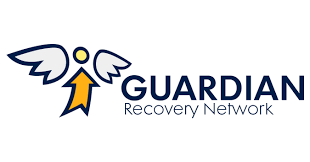 Richardson apartment for rent - A logo for the Guardian Recovery Network featuring a stylized human figure with wings.
