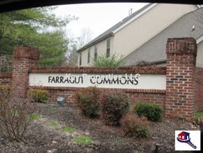 Knoxville house for rent - A sign that says "Farragut Commons" is in front of a building.