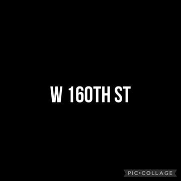 Cleveland house for rent - White text on a black background that reads "W 160TH ST".