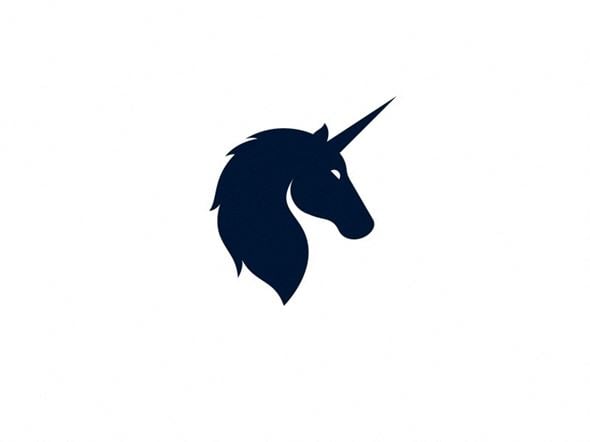 Burbank house for rent - A dark silhouette of a unicorn's head with a horn.