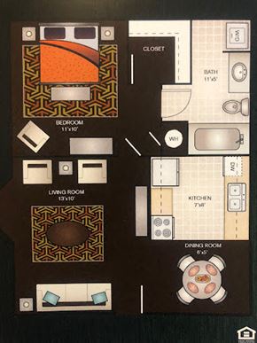 Little Rock apartment for rent - Floorplan