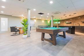 Calgary apartment for rent - A room with a pool table and a plant.