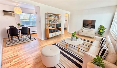 Floor plan for 1 bed, 1 bath, 649 sqft