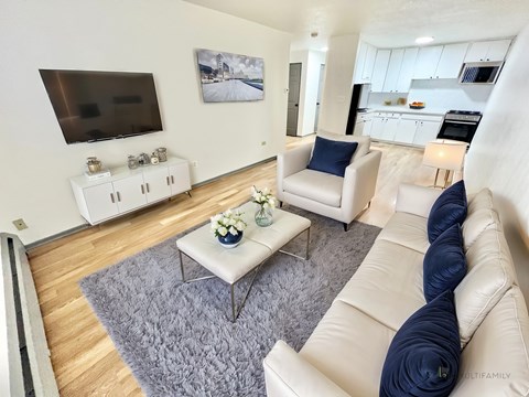Floor plan for 1 bed, 1 bath