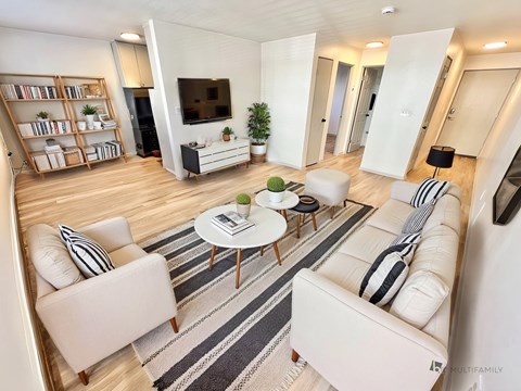 Floor plan for 2 beds, 1 bath