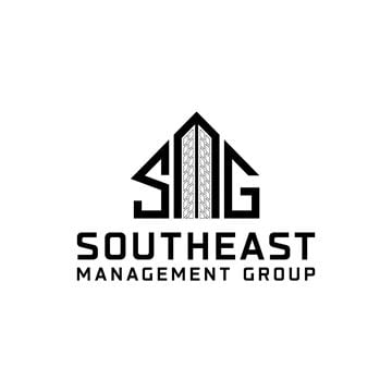 Pensacola apartment for rent - A black and white image of a building with the words "Southeast Management Group" written below it.