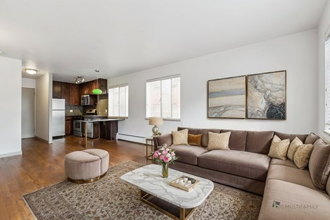 Floor plan for 1 bed, 1 bath
