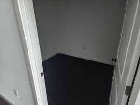 Monmouth apartment for rent - A white door with a black handle.