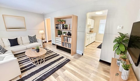 Floor plan for 2 beds, 1 bath