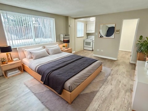 Floor plan for studio, 1 bath, 400 sqft