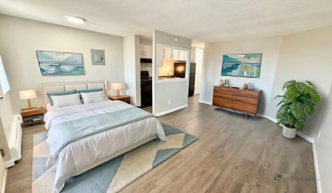 Floor plan for studio, 1 bath, 500 sqft