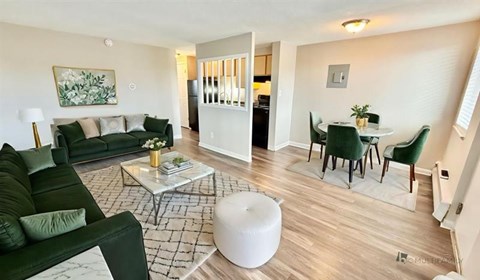 Floor plan for 1 bed, 1 bath, 525 sqft