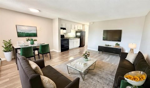 Floor plan for 1 bed, 1 bath, 525 sqft