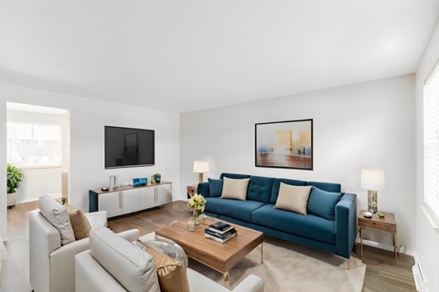 Floor plan for 2 beds, 1.5 baths, 950 sqft