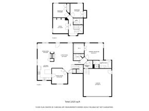 Jacksonville house for rent - A black and white image of a floor plan for a 2025 square foot building.