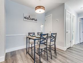 Killeen apartment for rent - A dining room with a table set for four.