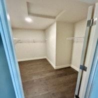 Bend apartment for rent - A room with a white door and a white wall.