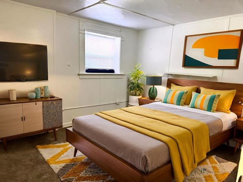 Floor plan for 1 bed, 1 bath