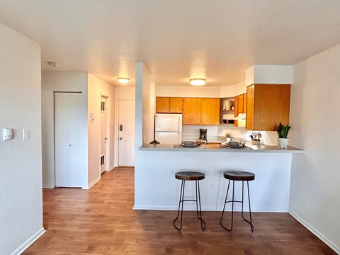 Floor plan for 1 bed, 1 bath, 600 sqft