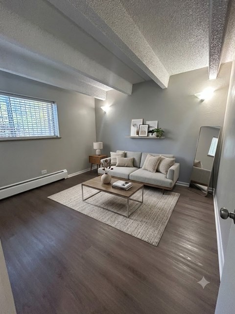 Floor plan for 1 bed, 1 bath, 680 sqft
