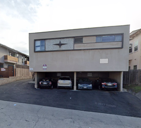 Los Angeles apartment for rent - A carport with four cars parked in it.