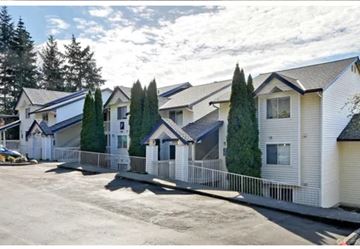 Renton apartment for rent - A row of houses with a white picket fence in front.