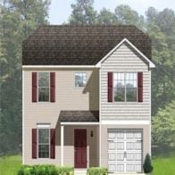 Villa Rica house for rent - A two story house with red shutters.