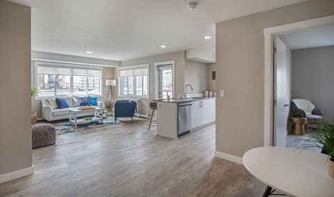 Floor plan for 2 beds, 2 baths, 966 sqft