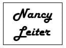 Baltimore house for rent - The image displays the name "Nancy Leiter" in a stylized font.