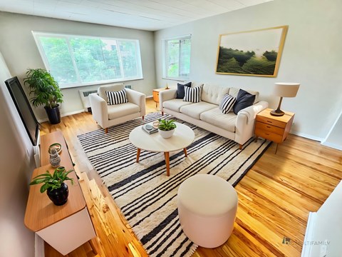 Floor plan for 1 bed, 1 bath