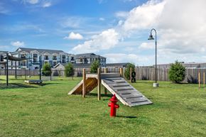 Fort Worth apartment for rent - A playground with a red fire hydrant in the foreground.